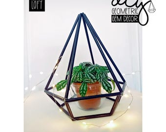 Geometric Diamond Decor | Handmade DIY Modern Ornament | Minimal Home & Plant Display