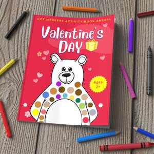 Valentine&#39;s Day Dot Markers Coloring Activity Book for Ages 2+