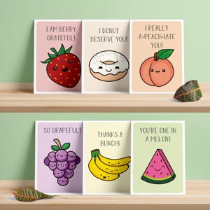 Merci Funny Food Pun A6 Cartes de voeux humoristiques