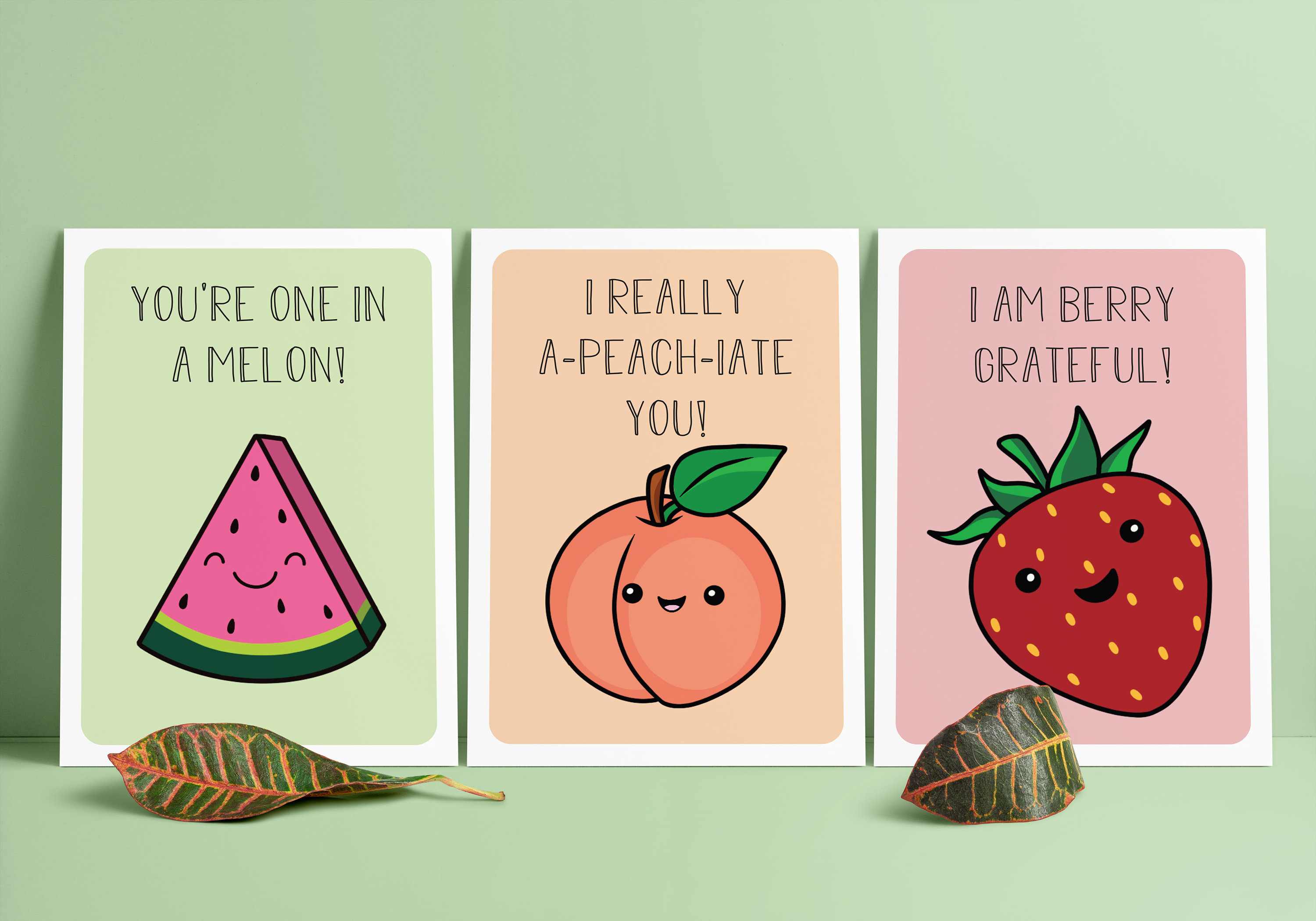 Multipack A6 Humorous Thank You Food Pun Funny Greeting Cards Etsy