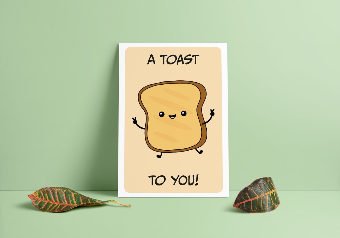 Ein Toast an Sie A6 Herzlichen Glückwunsch Feier lustige Pun Etsy.de