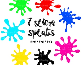Paint splats svg dxf & png, Silhouette Cricut, vector, clipart, cutfile, ink splatter, paint splash, paint spots INSTANT DOWNLOAD