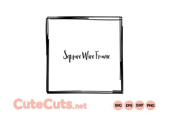 Square wire frame sketch effect svg png 