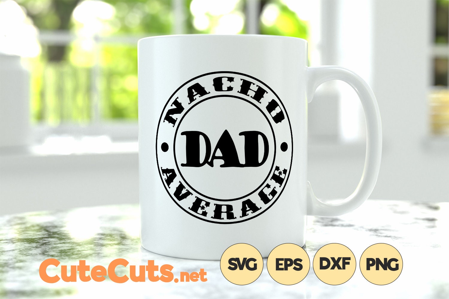 Download Nacho average dad svg cutfile png cut file dxf eps vinyl | Etsy