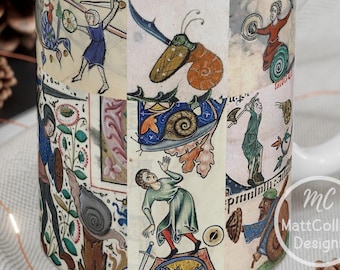 Medieval Knights Fighting Snails Mug Knights Vs Snails Mug Weird Medieval Art Medieval Snails Mug Weird Medieval Gift Medieval Warrior Snail