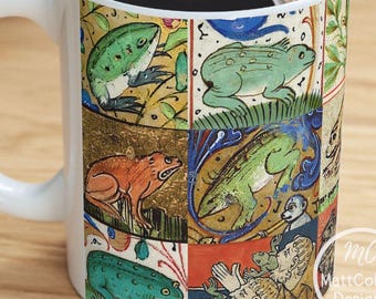 Medieval Frogs Mug Funny Frog Mug Toad Coffee Cup Frog Art Frogs Lover Gift Frog Gift Medieval Mug Marginalia Mug Historical Mug Quirky Gift