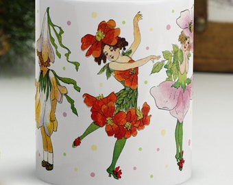 Fairy Tales Mug Flower Fairy Mug Flower Fairies Fairy Flower Elf Mug Fairycore Mug Legend Mug Spring Mug Whimsical Fantasy Mug Fine Art Mug