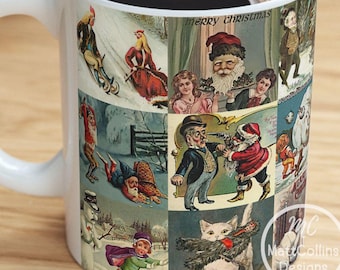 Creepy Vintage Christmas Mug Victorian Creepy Christmas Mug Dark Yule Mug Dark Academia Christmas Creepy Santa Mug Funny Christmas Gift/ Mug