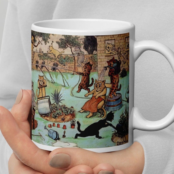 Louis Wain Mug Cat Mug Artist Mug Cat Lover Funny Mug/Cup Coffee/Tea Quality Print Fine Art Antique Art