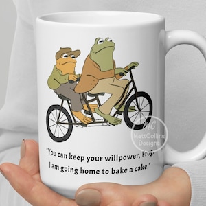 Frosch-Becher Krötenbecher Zitate aus Märchenbuch Arnold Lobel Frösche auf dem Fahrrad Fee Becher Fairycore Cottagecore Becher/Tasse Geschenk für Beste Freunde