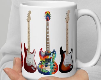 Eric Clapton Mug Guitar Mug 7 Famous Guitars Novelty Music Gift Mug