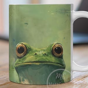 Frog Mug Sad Frog Gift/Mug Grumpy Frog Garden Mug Funny Frog Mug Gift for Friends Froggy Mug Cottagecore Frog Mug Froggy Gift Frosch Tasse