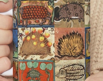 Medieval Hedgehog Mug Funny Hedgehog Mug Hedgehog Lover Hedgehog Gift Medieval Mug Middle Ages Mug Marginalia Mug Bestiary Historical Mug