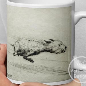 Mug chien Mug zoomies chien illustration chien vintage Mug chien vintage Mug chien mignon petit chien en cours d&#39;exécution cadeau pour amoureux des chiens chien Impression artistique