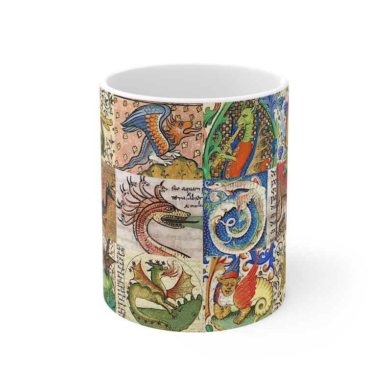 Medieval Dragons Mug Dragon Mug Dragons Coffee Cup History Lover Gift ...