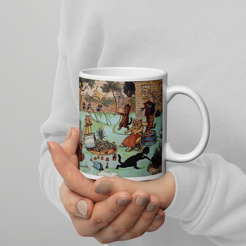 Louis Wain Mug Cat Mug Artist Mug Cat Lover Funny Mug/Cup Coffee/Tea Quality Print Fine Art Antique Art image 1