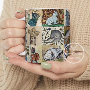 Medieval Cats Mug Renaissance Cats Mug Weird Medieval Cats Mug Funny Medieval Cats Gift For a Cat Mom History Gift Cats Lovers Gift image 6