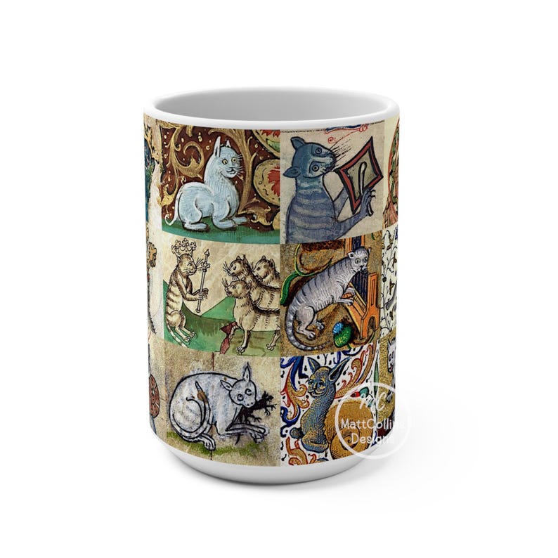 Medieval Cats Mug Renaissance Cats Mug Weird Medieval Cats Mug Funny Medieval Cats Gift For a Cat Mom History Gift Cats Lovers Gift image 13