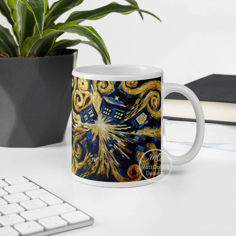 Doctor Who Mug Exploding Tardis Mug Van Gogh Starry Night Mug Ideal ...