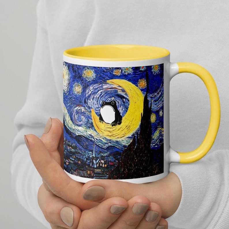 Matsumoto Hoji Frog Mug, Vincent Van Gogh Starry Night Mug, Sad Frog ...