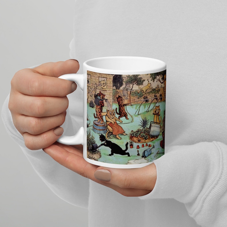 Louis Wain Mug Cat Mug Artist Mug Cat Lover Funny Mug/Cup Coffee/Tea Quality Print Fine Art Antique Art image 3