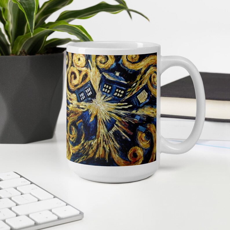 Doctor Who Mug Exploding Tardis Mug Van Gogh Starry Night Mug Ideal ...