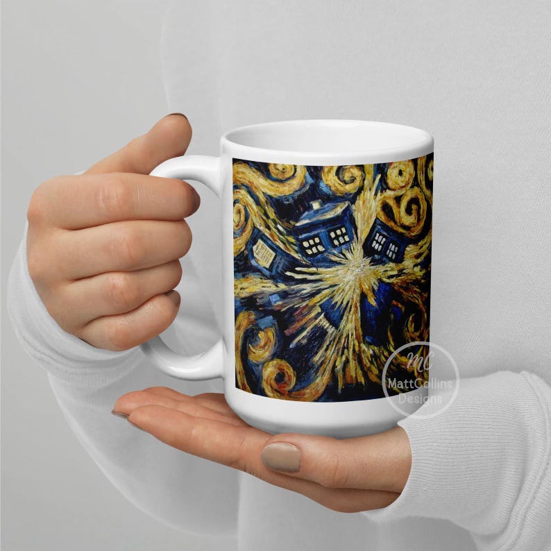 Doctor Who Mug Exploding Tardis Mug Van Gogh Starry Night Mug Ideal ...