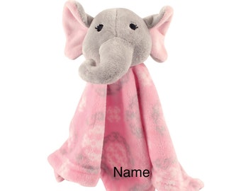 elephant security blanket pink