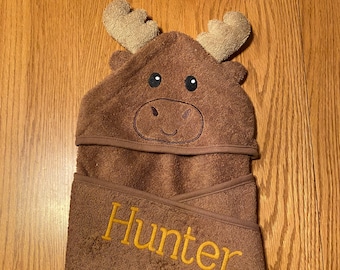 moose hooded towel