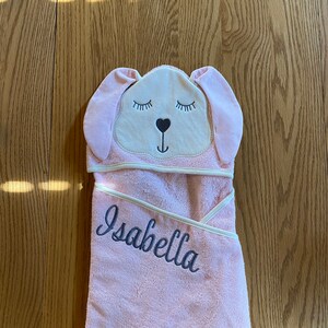 Personalized Hooded Towel Hooded Modern Bunny Baby Towel - Etsy