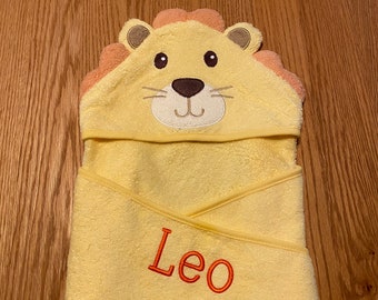 lion hooded towel