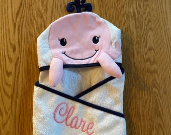 whale baby towel