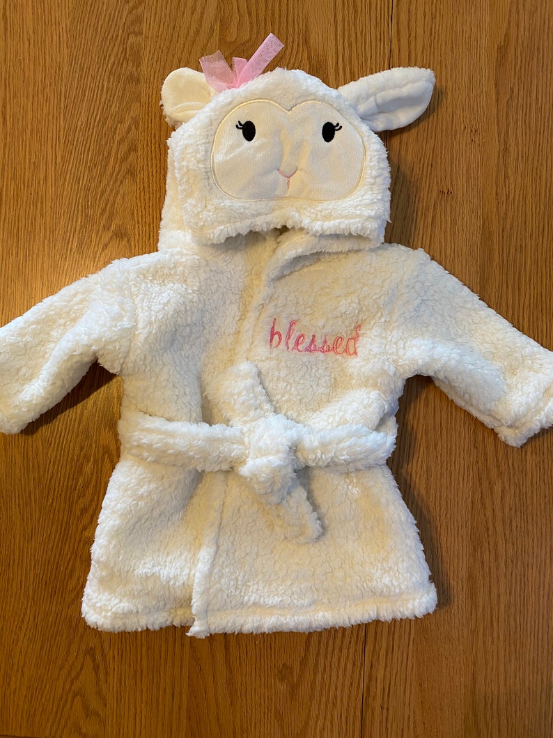Personalized Hooded Baby Bathrobe Embroidered Hooded Cozy Etsy