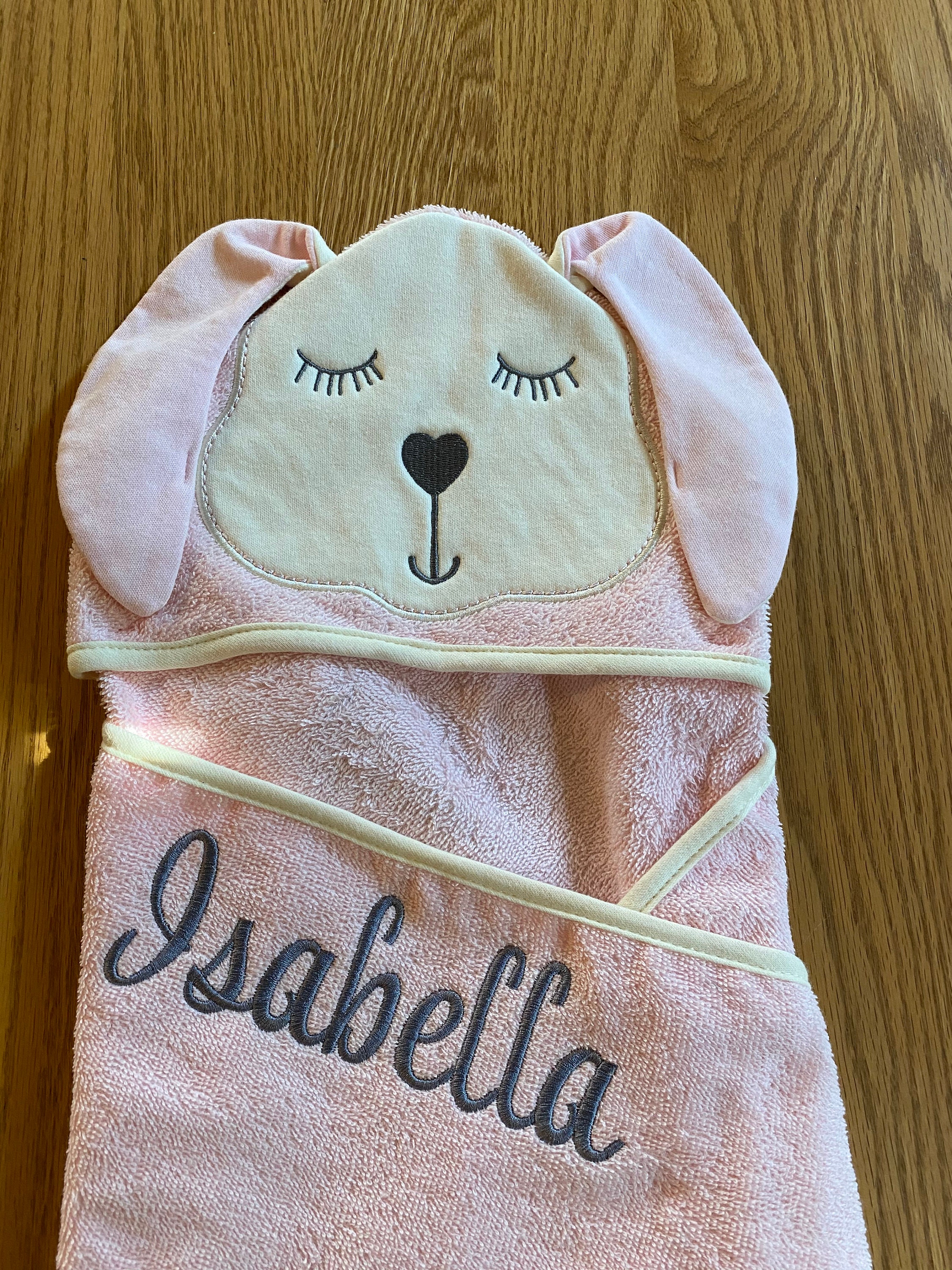 Personalized Hooded Towel Hooded Modern Bunny Baby Towel | Etsy