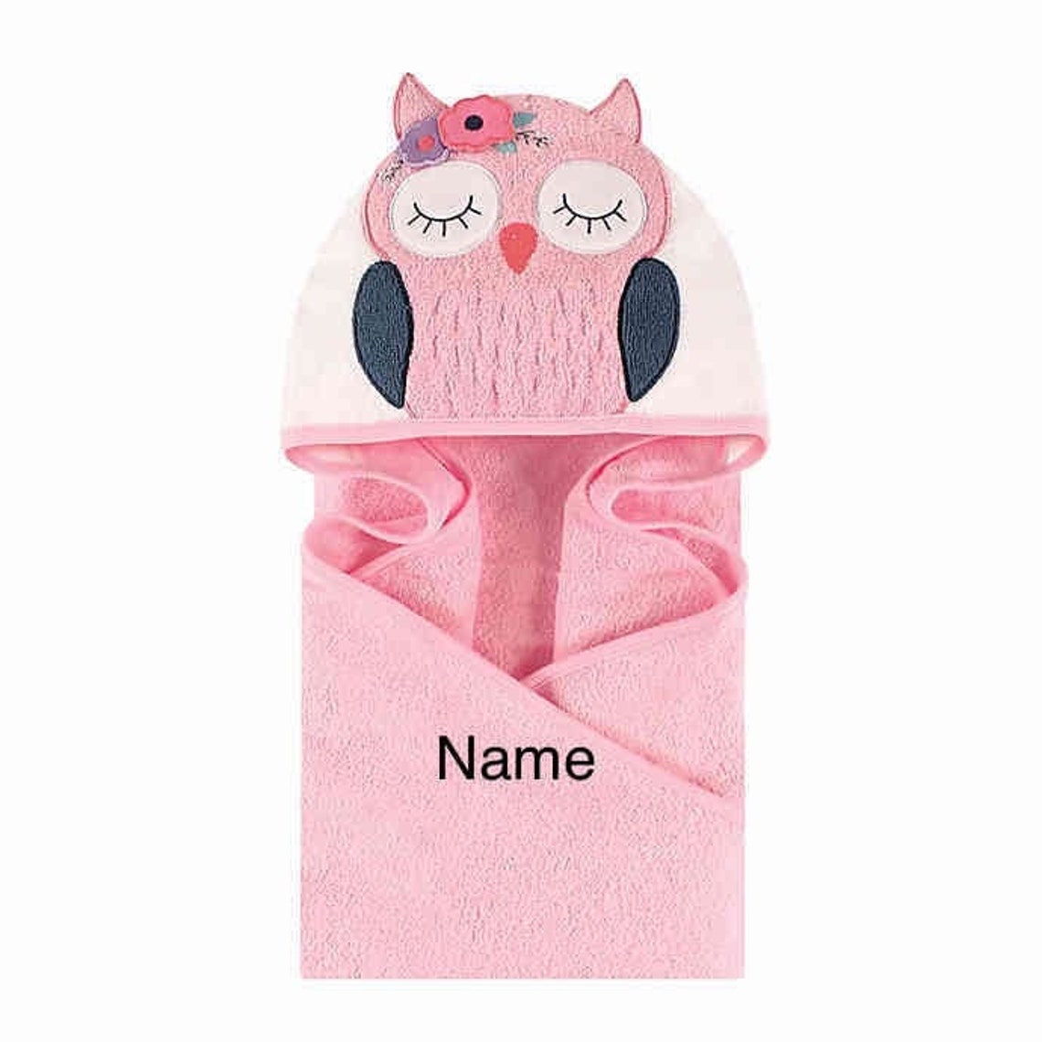Personalized Hooded Towel Boho Chic Owl Hooded Baby Towel Etsy