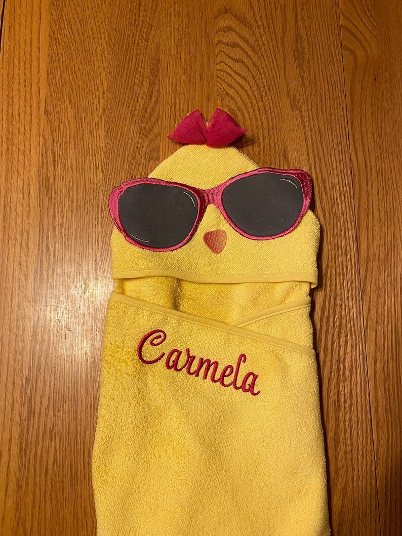Download Personalized Cool Chick Hooded Towel Hooded Baby Towel | Etsy