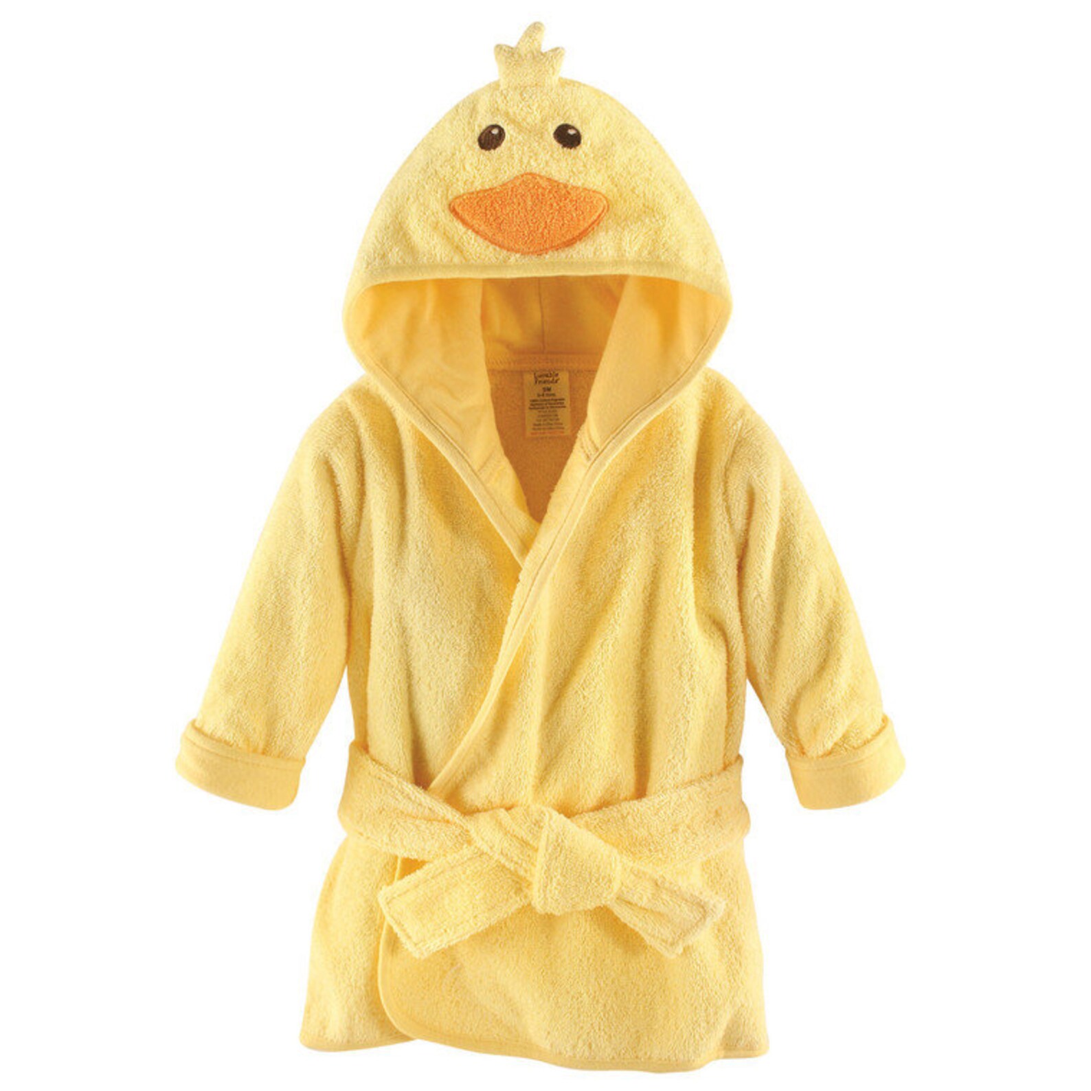 Personalized Hooded Terry Baby Bathrobe Embroidered Duck Etsy