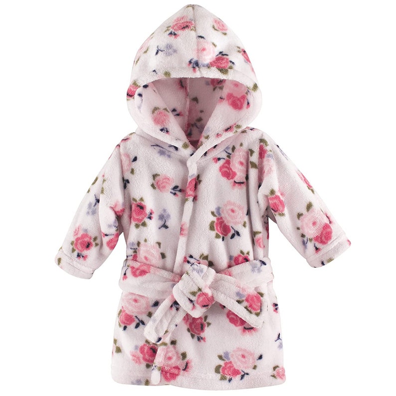 Personalized Pink Floral Robe/hooded Baby Bathrobe | Etsy