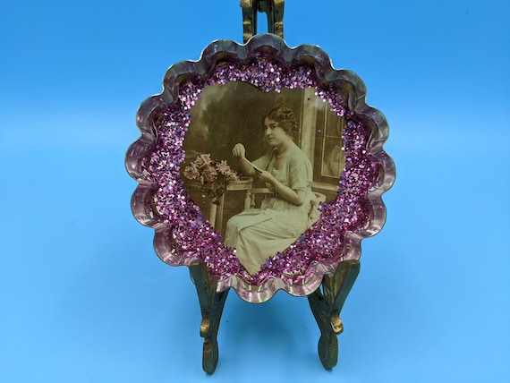 Vintage Ephemera /& Tart Pan Photo Trinket TrayMagnet
