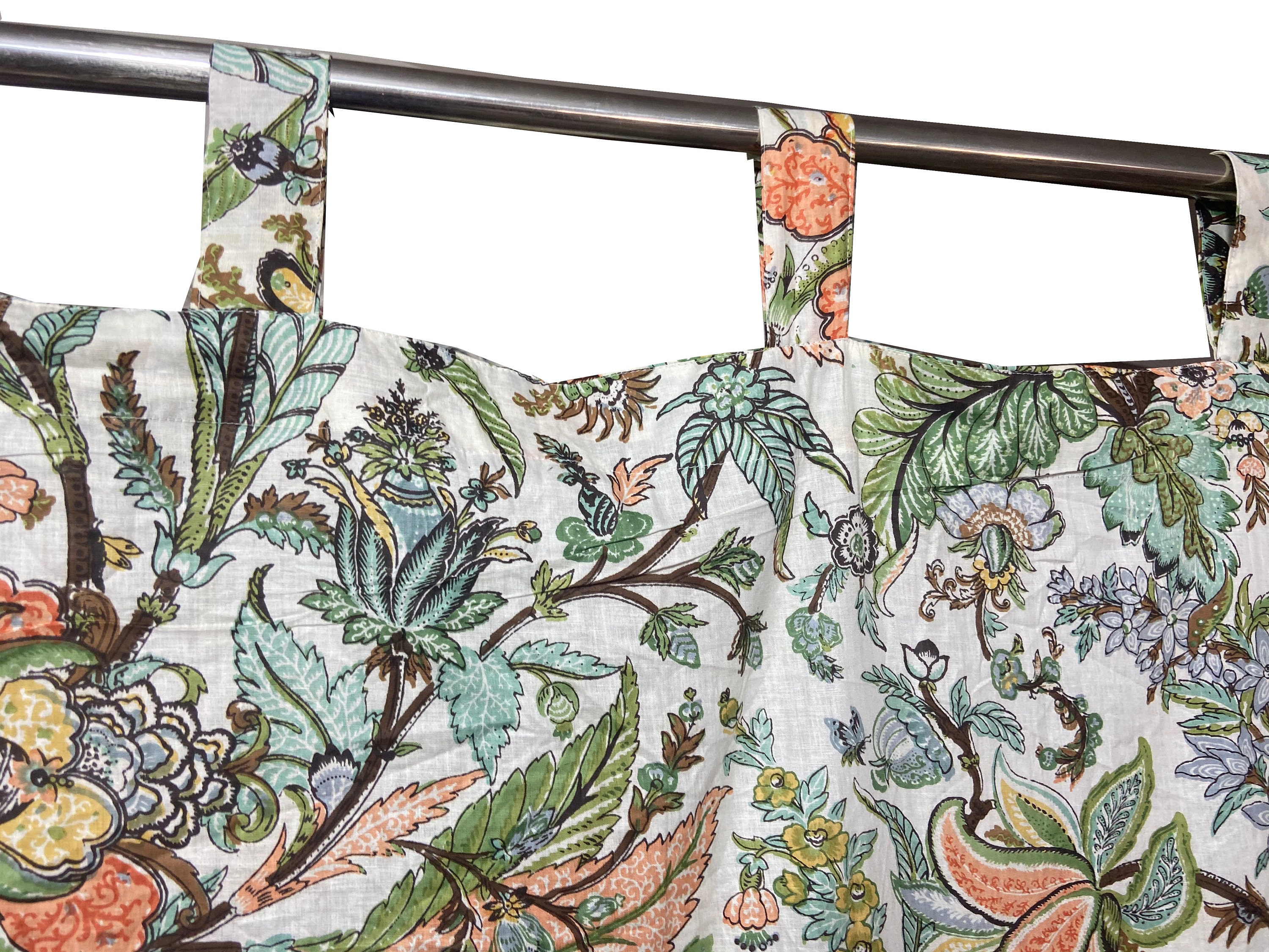 2 pcs Indian Handmade Curtain Traditional Window Decor Curtain Etsy