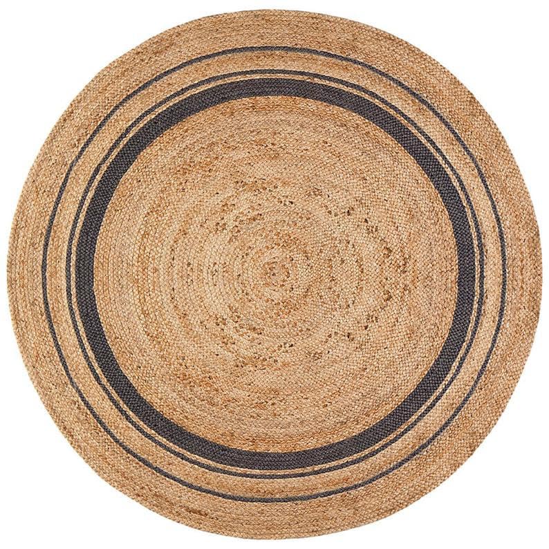 Natural Jute Round Rug 6x6 Feet Handwoven Jute Area Rug Indian Etsy