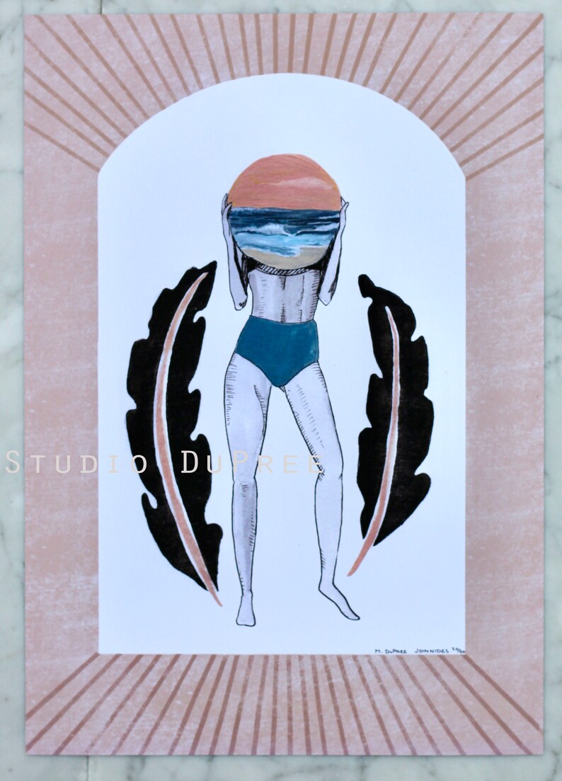 Head in the sand print