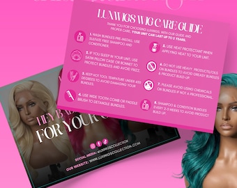 Wig Aftercare Guide | Thank You Card for Wig Brands