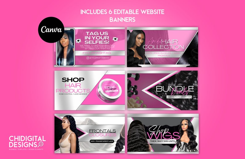 Website Banner Templates Hair Website Banner Shopify Etsy Website Banner Templates Hair Website Banner Shopify Etsy