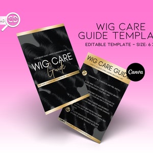 Wig Care Card Template | Hair Care Card Template | Hair Business Card Template