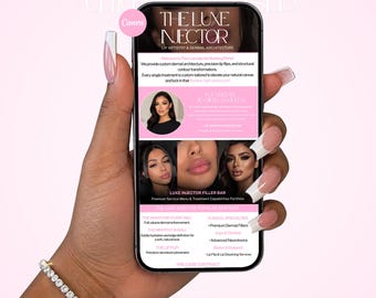 Lip Filler Acuity Scheduling Template Booking Site MedSpa Website Headers Nurse Botox Flyer Terracotta