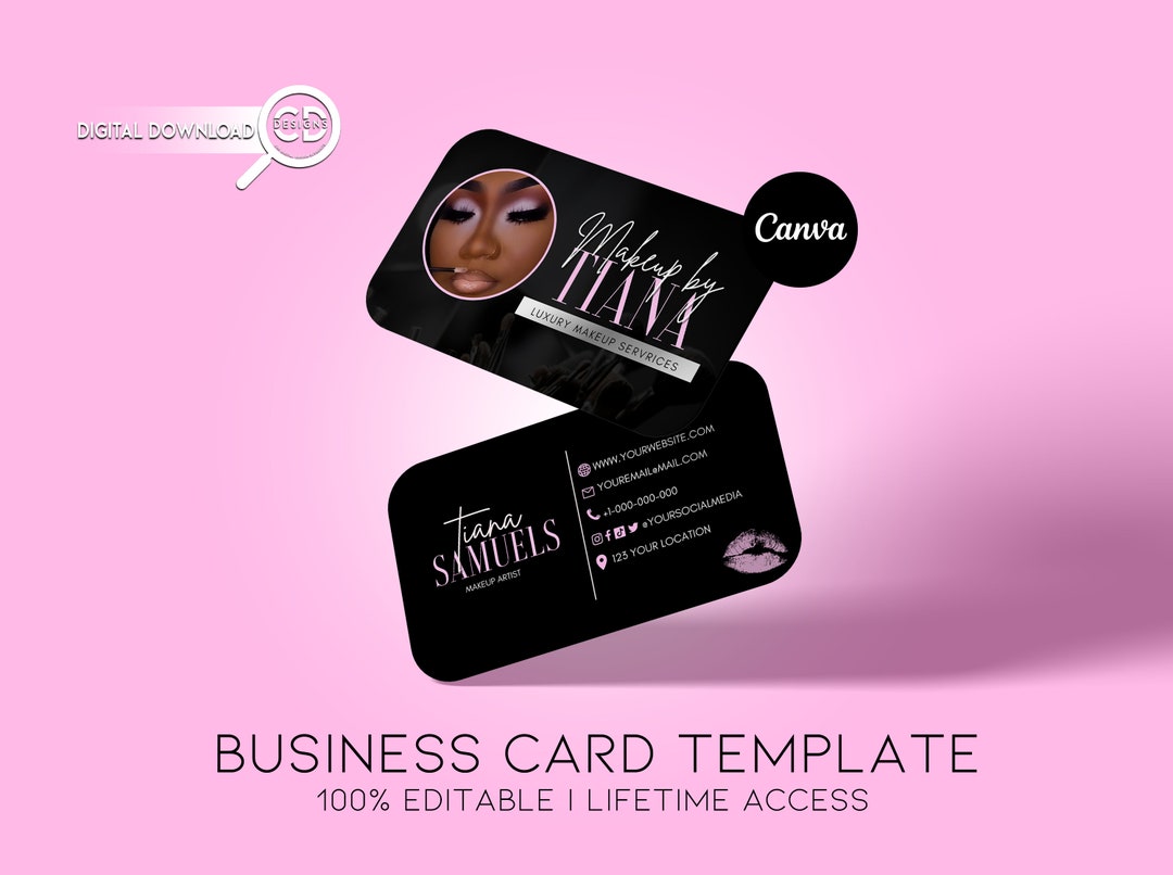 Makeup Artist Eyelash Black Drips Professional Business Card