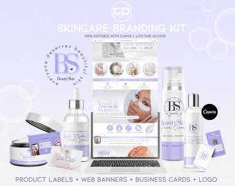 Skincare Branding Kit Bundle | Skincare Product Label Bundles