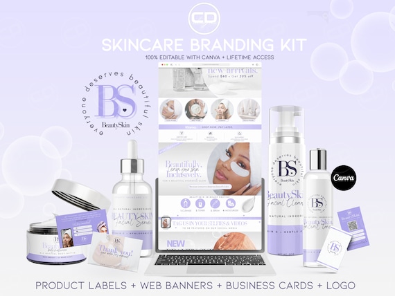 Skincare Branding Kit Bundle | Skincare Product Label Bundles
