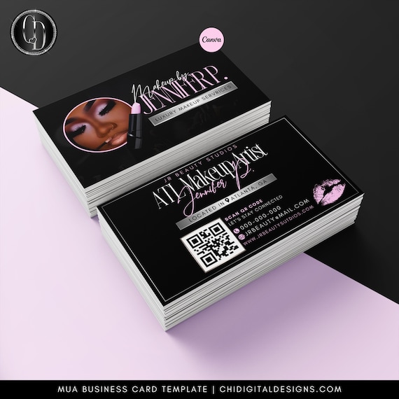 Makeup Artist Business Card Template | MUA Business Card